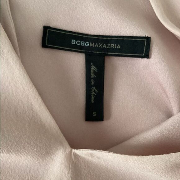 NWOT BCBG S pink silk chiffon dress w flutter sleeves - Picture 12 of 16